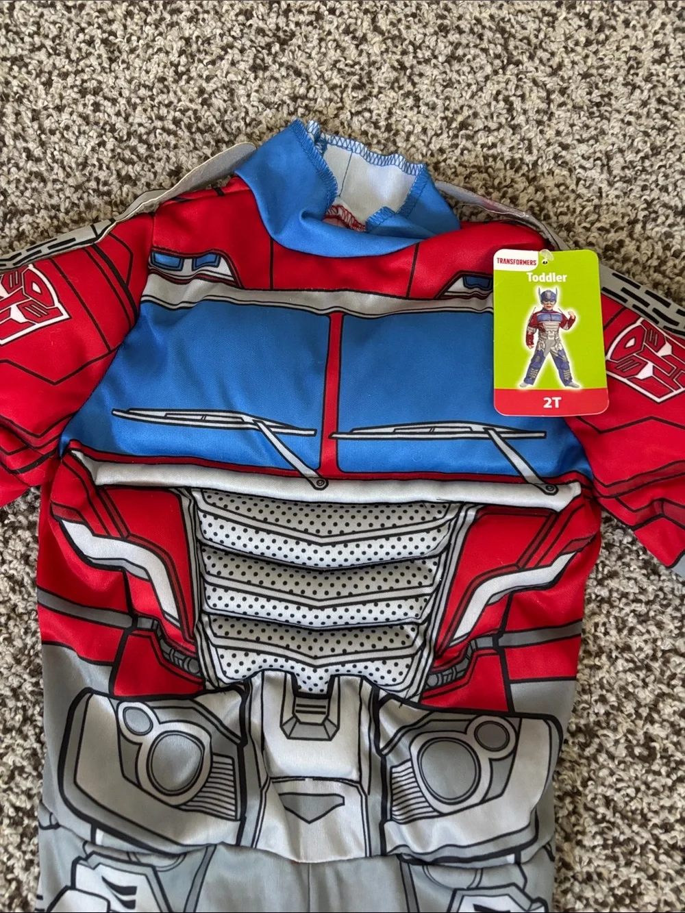 Transformers Optimus Prime Halloween Costume 2T Muscle Jumpsuit Only Toddler